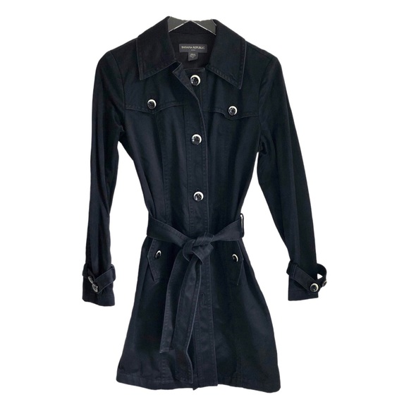 Banana Republic Factory Jackets \u0026 Coats | Banana Republic Factory Black Trench Coat | Color: Black | Size: M | Carolinard's Closet